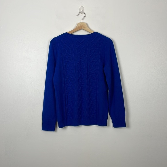 Talbots Wool Blend sweater women Medium long sleeve pullover button shoulder top - Picture 4 of 8